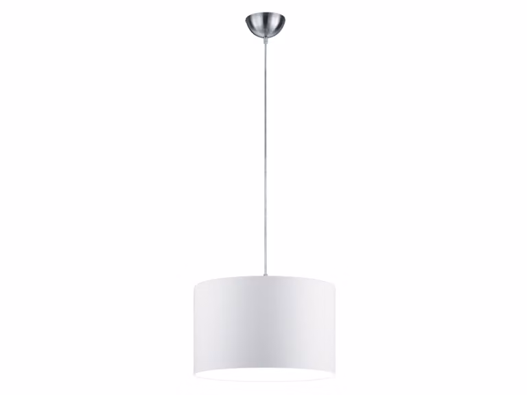 Trio di lampade a sospensione HOTEL, paralume in tessuto biancoØ 40cm
