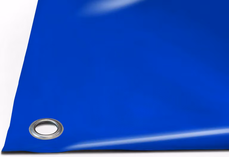 Telone per camion in PVC 900g/m² (3m x 5m, occhielli rotondi da 20 mm, blu RAL5002) al metro con/senza occhielli Telone per tetti Telone per camion industriali Telone per campeggio Telone di protezione Telone di legno