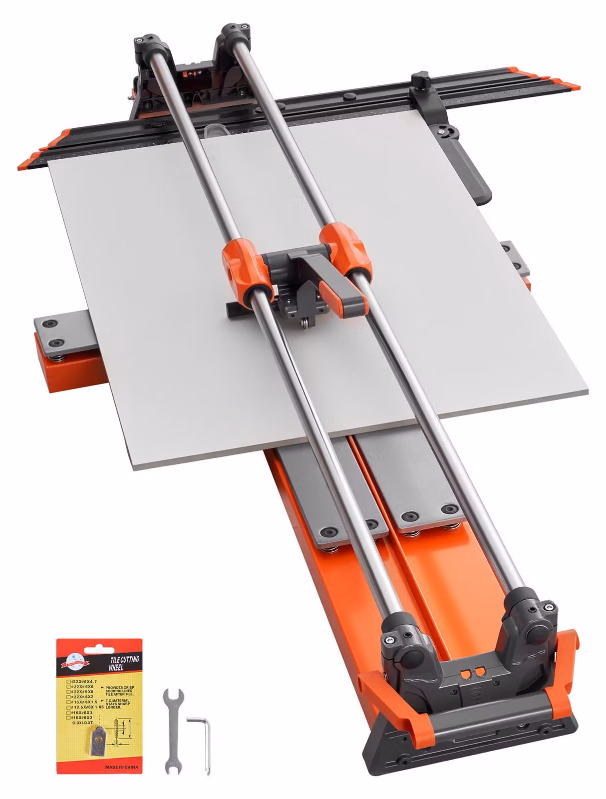 Tagliapiastrelle SucceBuy 1200 mm, macchina da taglio con testa mobile e base ammortizzata, guida angolare, disco da taglio in carburo di tungsteno, sistema di allineamento, adatto per piastrelle in Vetroceramica