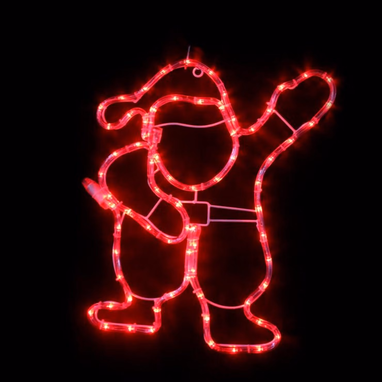 ACA Decorazione natalizia luminosa da esterno a forma di Babbo Natale, 72 LED, tubo flessibile da 3 m, rosso, IP44, 41 x 46 cm, cavo di alimentazione da 1,5 m X0818418
