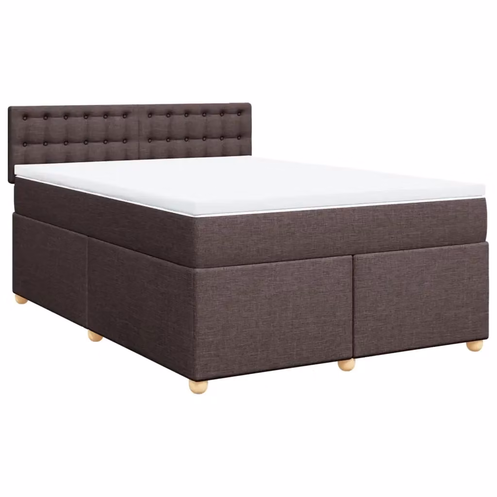 Letto Ibrido con Giroletto a Molle e Materasso vidaXL, Marrone e Bianco, L/P/H: 140 x 190 x 100,5 cm