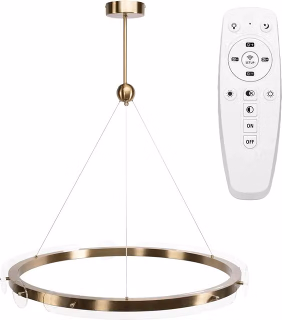 Lampada da terra LED Toolight App1549-cp Gold con telecomando e design moderno in metallo e vetro