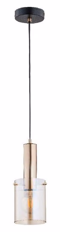 Lampada a sospensione CELIA nero e ottone 1xE27x15W metallo, dimensioni: 90x15x15 cm, IP20 Alfa