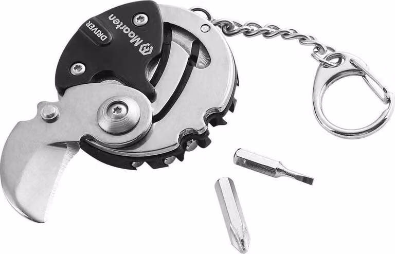 Maarten EDC portachiavi multitool 7-in-1 - Coltello e strumento tascabile da esterno
