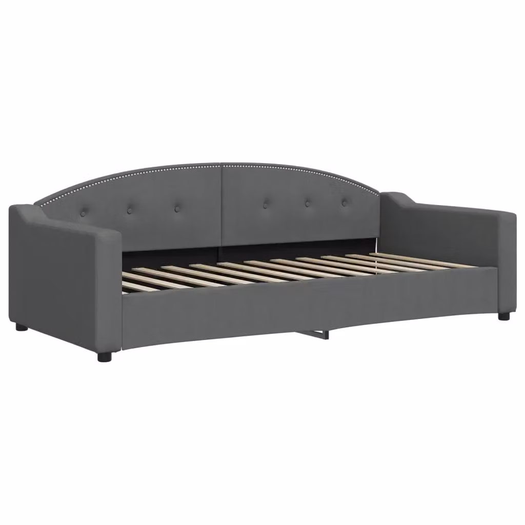 Letto da giorno moderno vidaXL in tessuto grigio con funzione letto con contenitore sollevabile L/P/H: 90 x 200 cm – 2