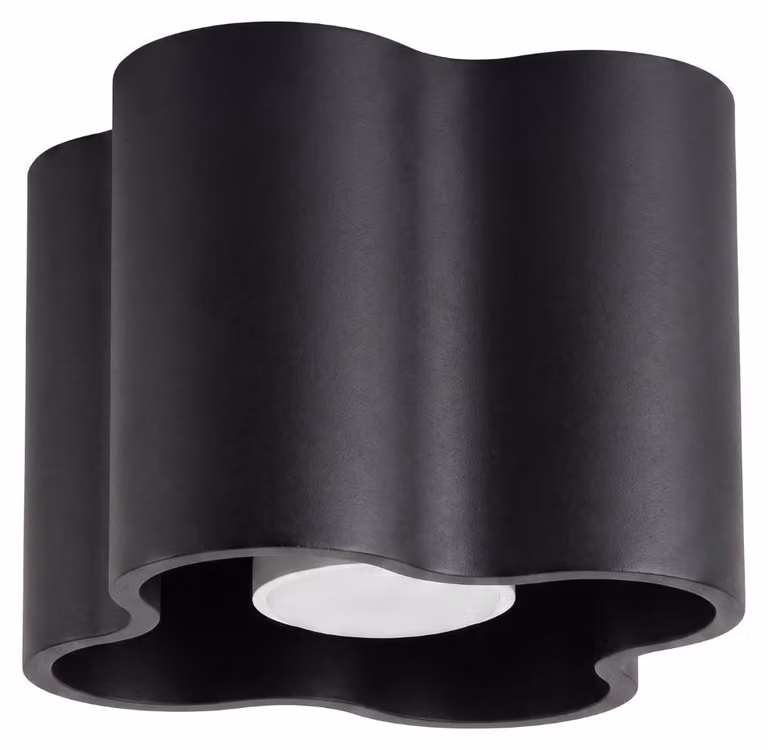 Plafoniera OVIO 1 nera GU10 1xGU10 10W alluminio 10x12x12cm Sollux Lighting