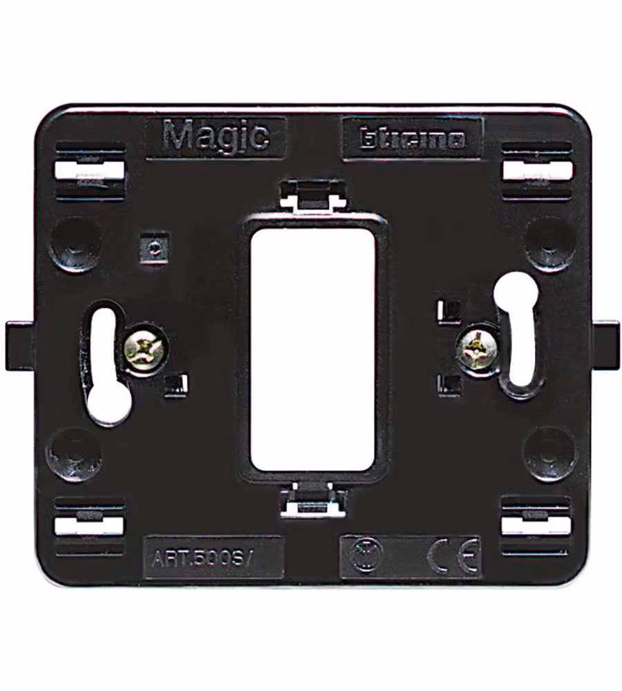 Bticino Supporto Scatola Tonda Magic - Fissaggio Viti Graffette