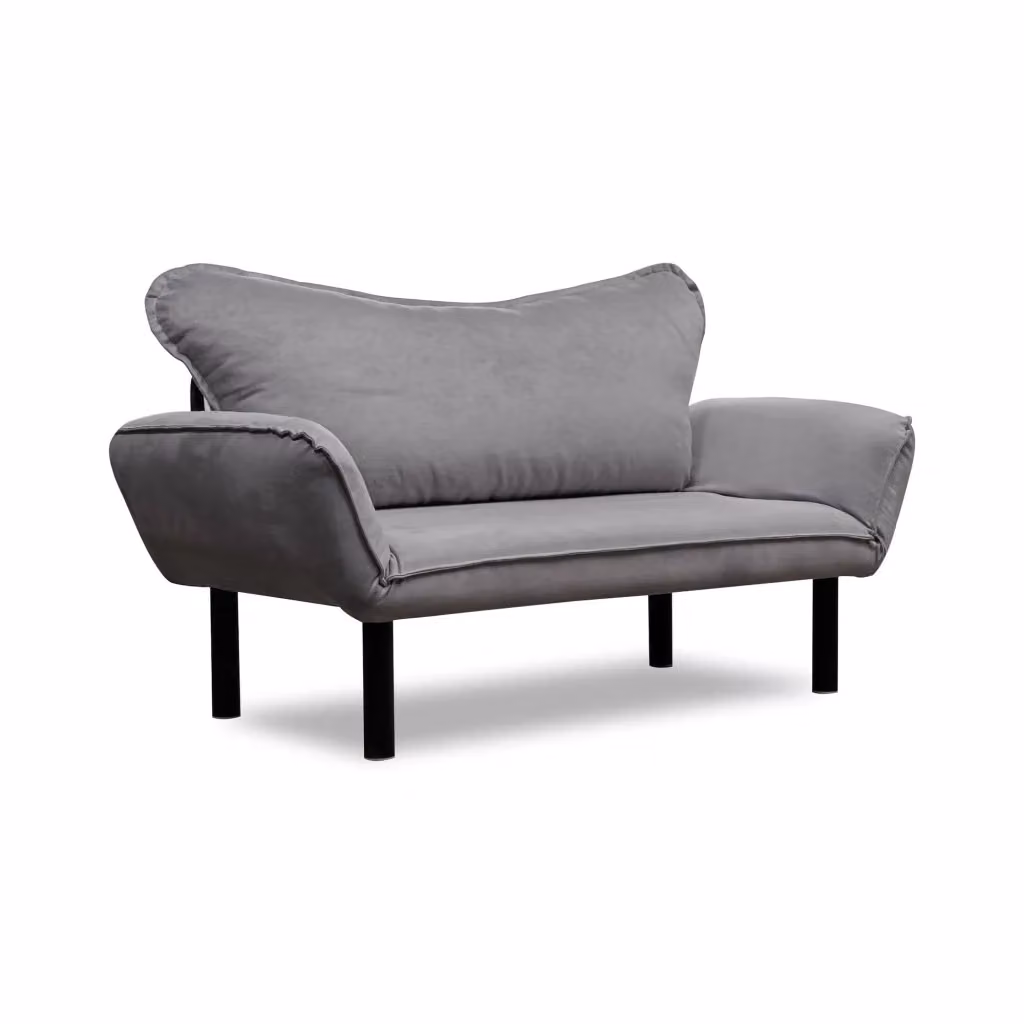 Hone Divano Letto 2 Posti con Contenitore Grigio L: 140 cm, P: 65 cm – 2