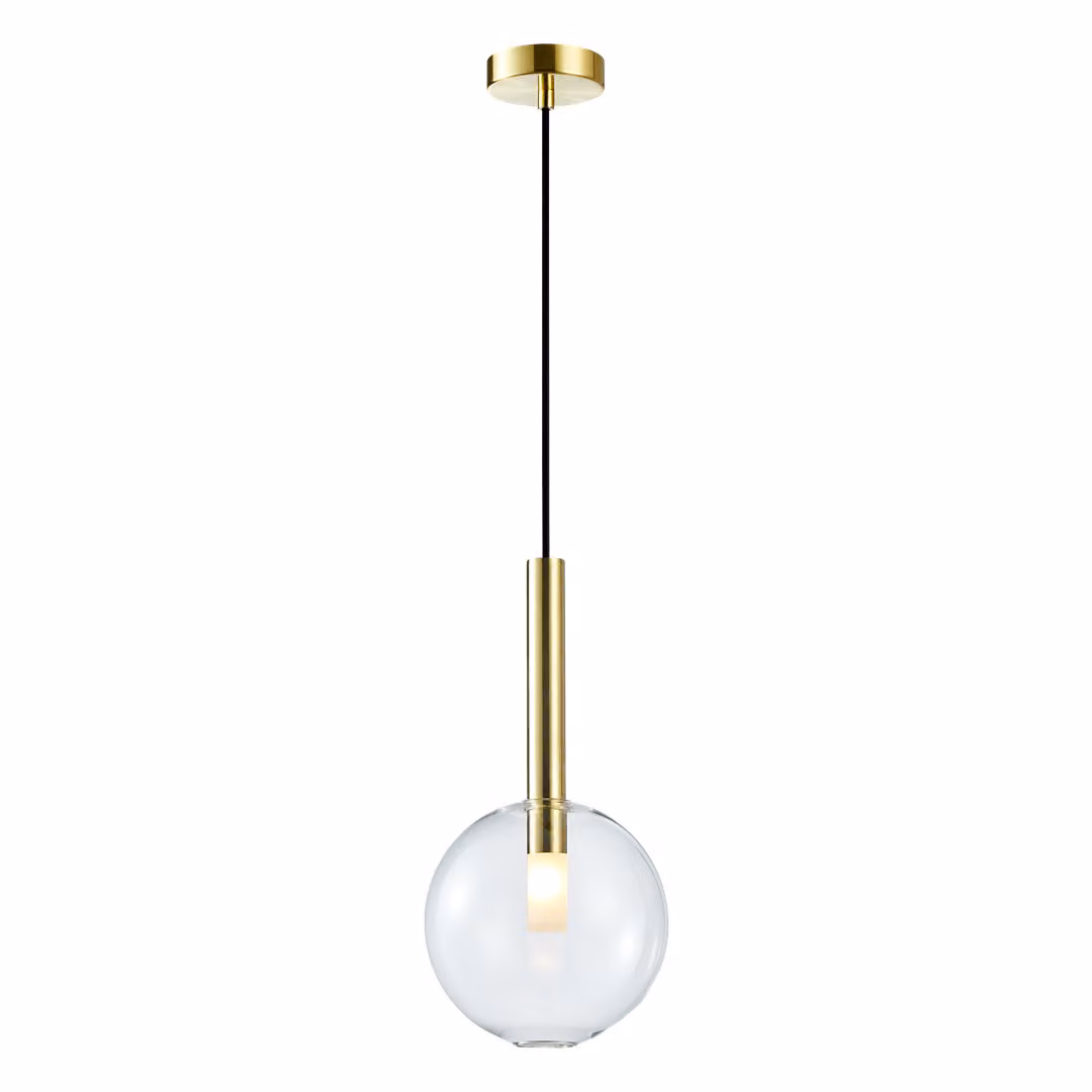 Lampada a sospensione NIKO oro-trasparente 1xG9x9W in vetro, dimensioni: 148x20x20 cm, IP20 Milagro