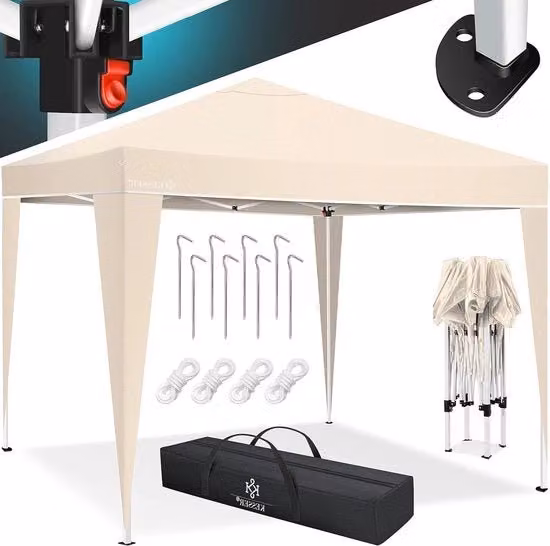 Pavillon da giardino 3x3m Pop-Up impermeabile con protezione UV
