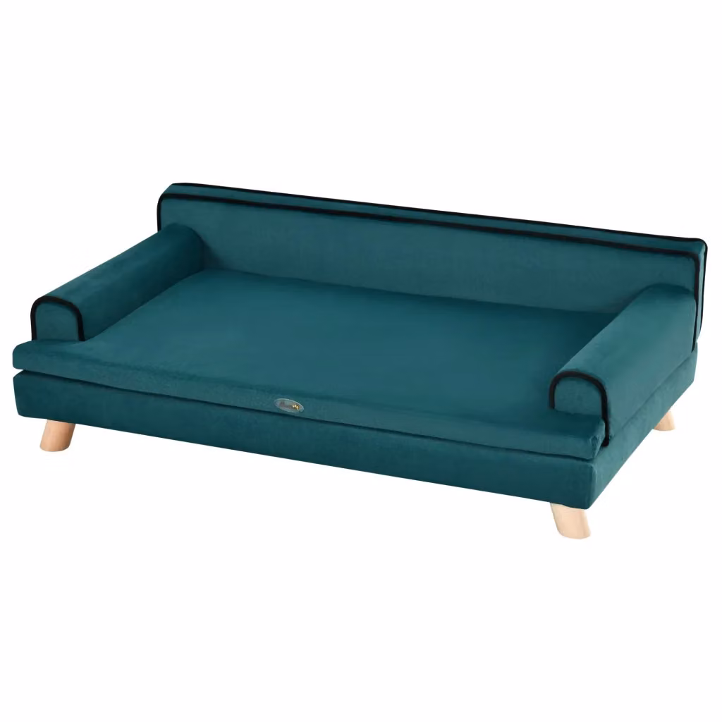 Cuscino per cani e gatti Minimal blu canard con rivestimento rimovibile L: 100 cm, P: 62 cm, H: 32 cm – 2