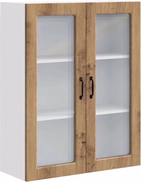Armadio da cucina moderno a parete contenitore pratico 80 x 31 x 100 cm in legno ingegnerizzato rovere artigianale 02_0054501