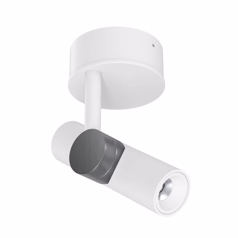 Linea Light Faretto da soffitto LED Oca, bianco/nichel, alluminio, 2.700 K Goose, Bianco / Opale, Soggiorno / Sala da pranzo, Alluminio, Moderno
