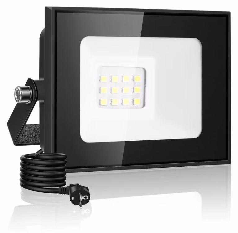 Faretto LED da esterno - 10 W - 3000 K - Grado di protezione IP66 - Impermeabile - 220–240 V - Confezione da 1 pezzo