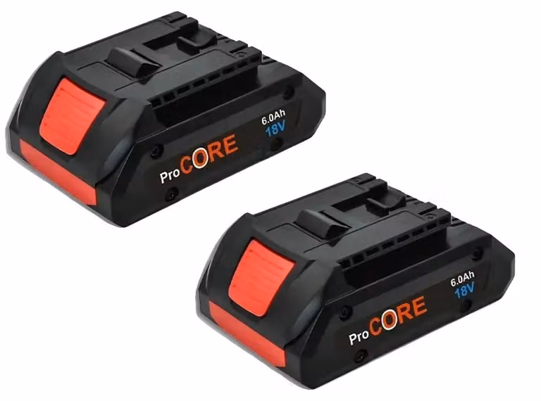Batterie agli ioni di litio, capacità 6000mAh, compatibili con utensili elettrici da 18V, 6,0Ah, confezione da 2, 18V