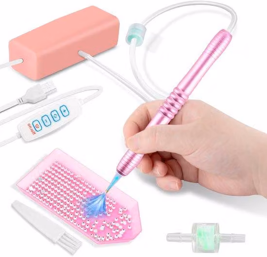 Set di penne elettriche per pittura a diamante, pompa a vuoto a 3 velocità, utensili fai da te
