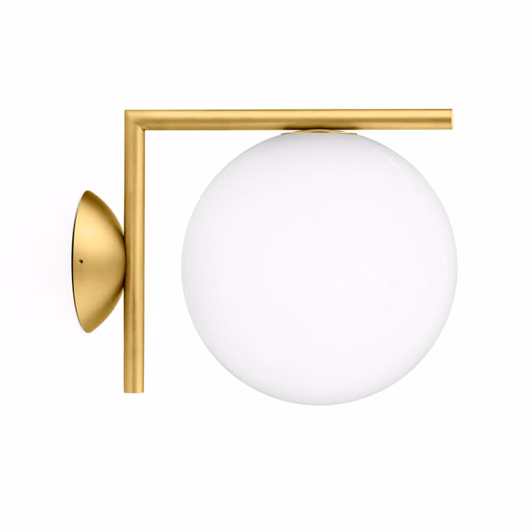 Flos - IC C/W1 Outdoor - Lampada da parete o soffitto da esterno - Ottone