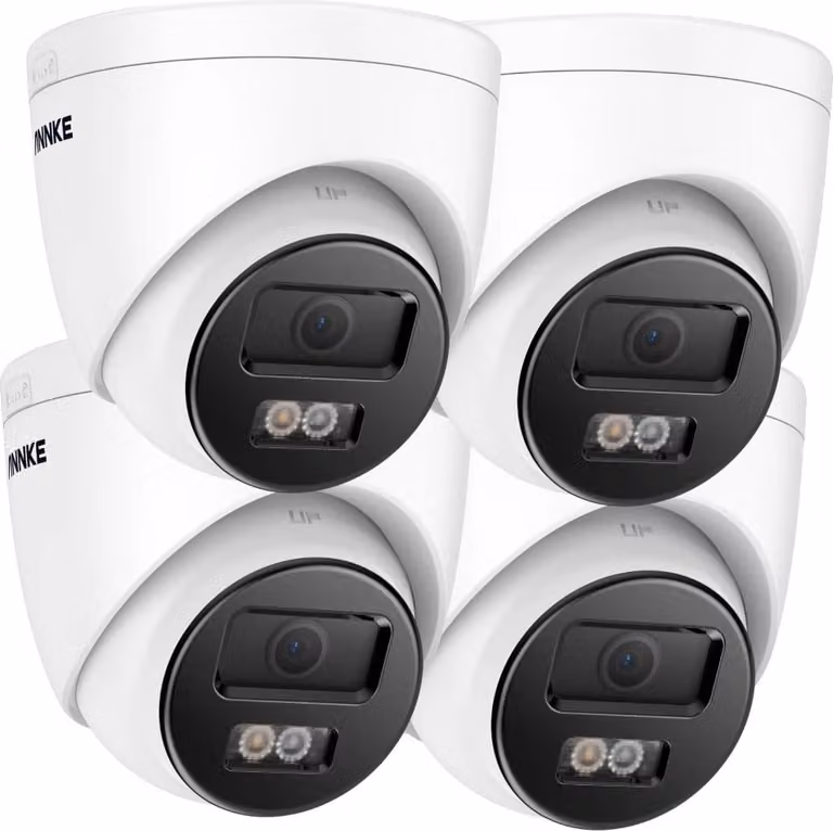 telecamera di rete 4K Smart Dual Light Bullet, rilevamento persone e veicoli, visione notturna a colori, 4PC I91DM