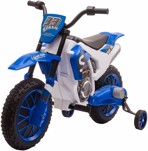 Moto da cross elettrica per bambini da 3-5 anni blu con batteria ricaricabile – 1