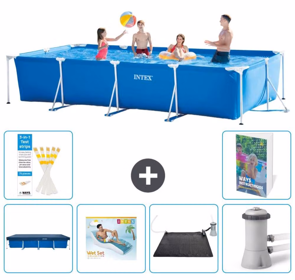 Piscina fuori terra rettangolare - 450x220x84 cm - Struttura in 5 parti, modello S45