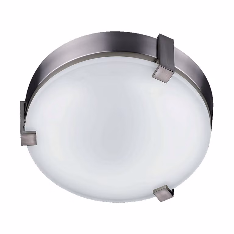 Plafoniera CLIP 1xT5/22W, nichel satinato/bianco Ø 250, H: 65, dimmerabile