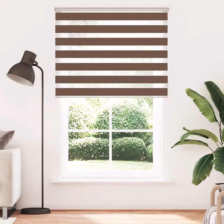 vidaXL Tenda a Rullo Zebra Larghezza Tessuto 140,9 cm Poliestere