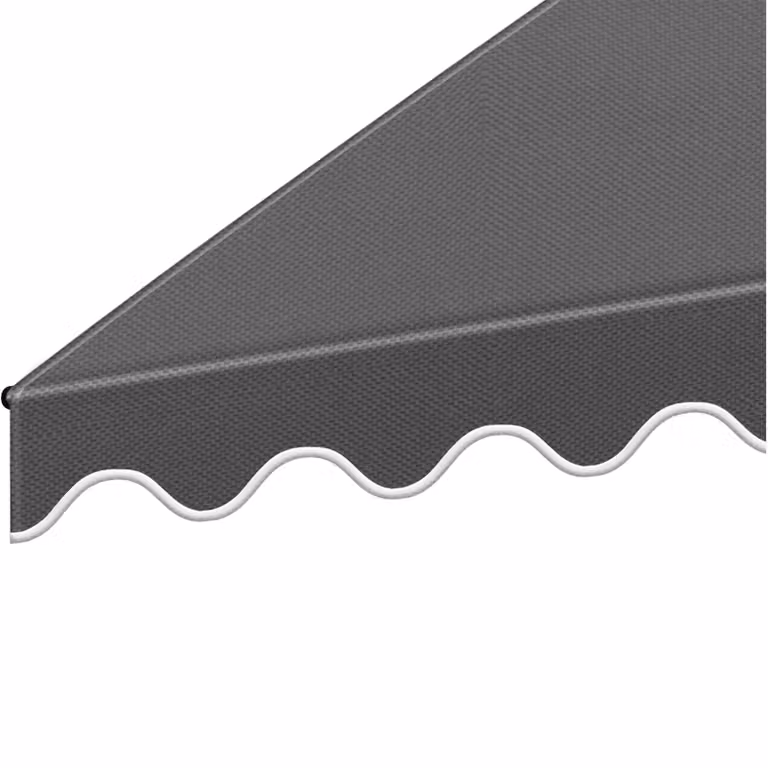 Tenda a morsetto tectake con manovella e altezza regolabile in poliestere, nero/grigio, L: 180 cm, H: 150 cm
