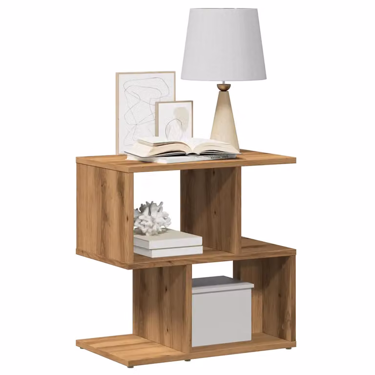 Comodino da parete vidaXL in legno Rovere marrone stile classico L: 50 cm, P: 30 cm, H: 51,5 cm