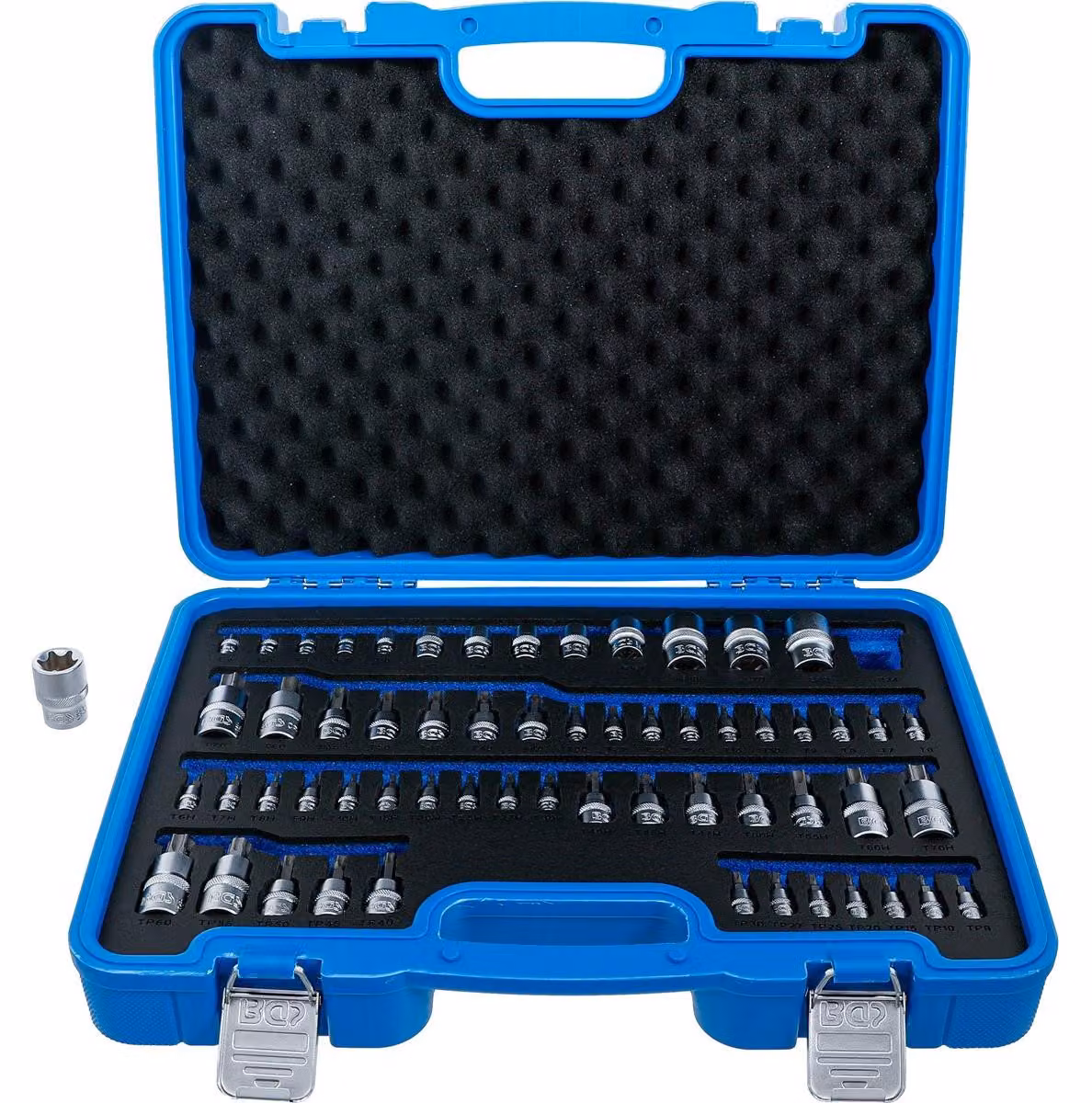 Set di inserti per chiavi a bussola/a imbuto BGS 5135 TX / profilo E / TX Plus, 60 pezzi