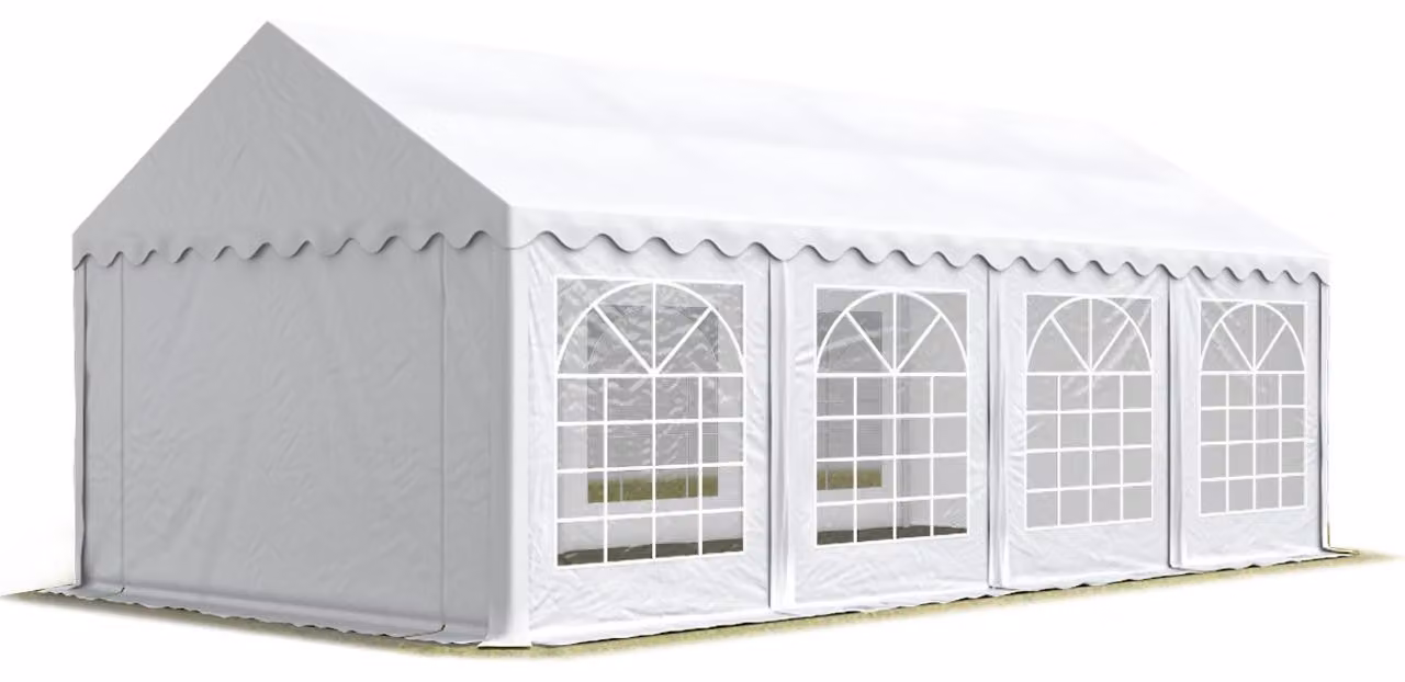 TOOLPORT Tendone per feste 3x9 m PVC bianco 100% impermeabile Tendone da esterno Tenda party