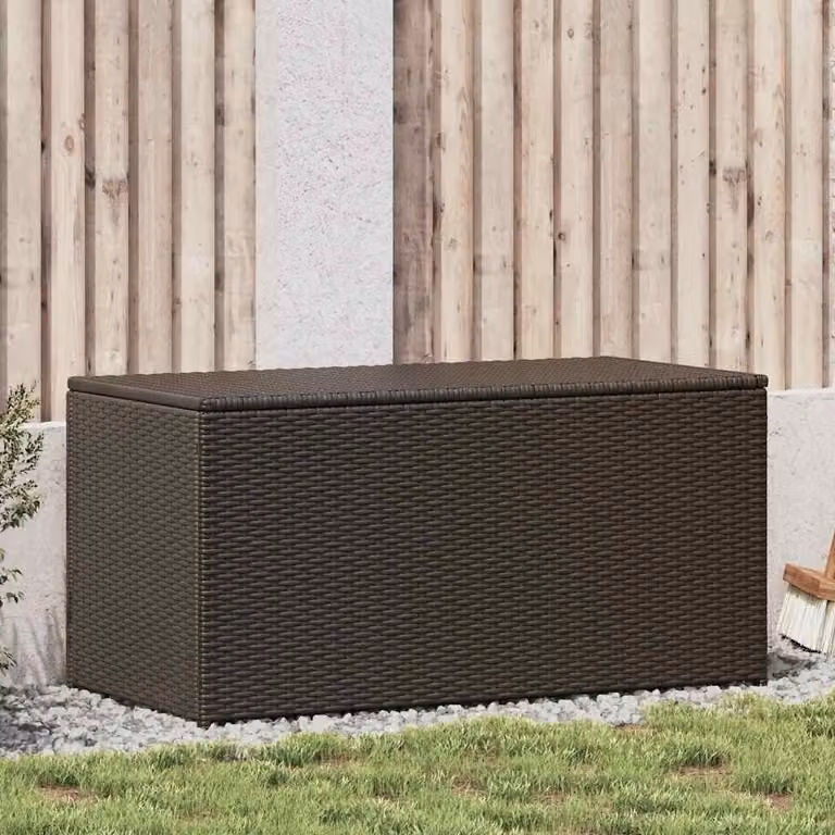 Contenitore portaoggetti in rattan sintetico per esterni, con sacca interna impermeabile