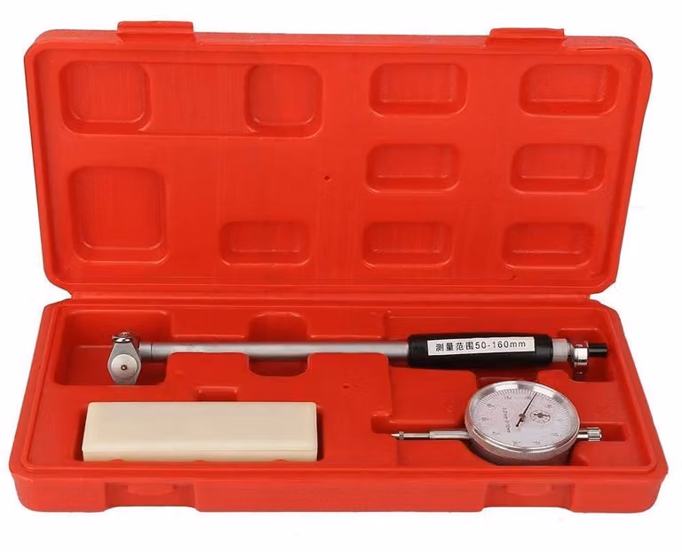 Boren - Misuratore di alesatura 50-160mm - Alta precisione - Diametro interno - Metallo - Include accessori - Misuratore per fori