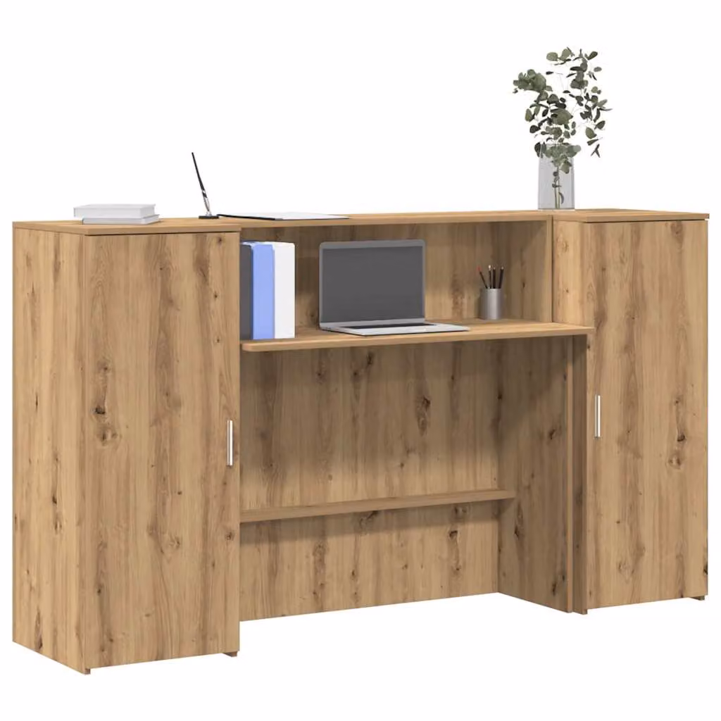 vidaXL Banco Reception Moderno in Truciolato e MDF Colore Marrone L 180 x P 50 x H 103,5 cm