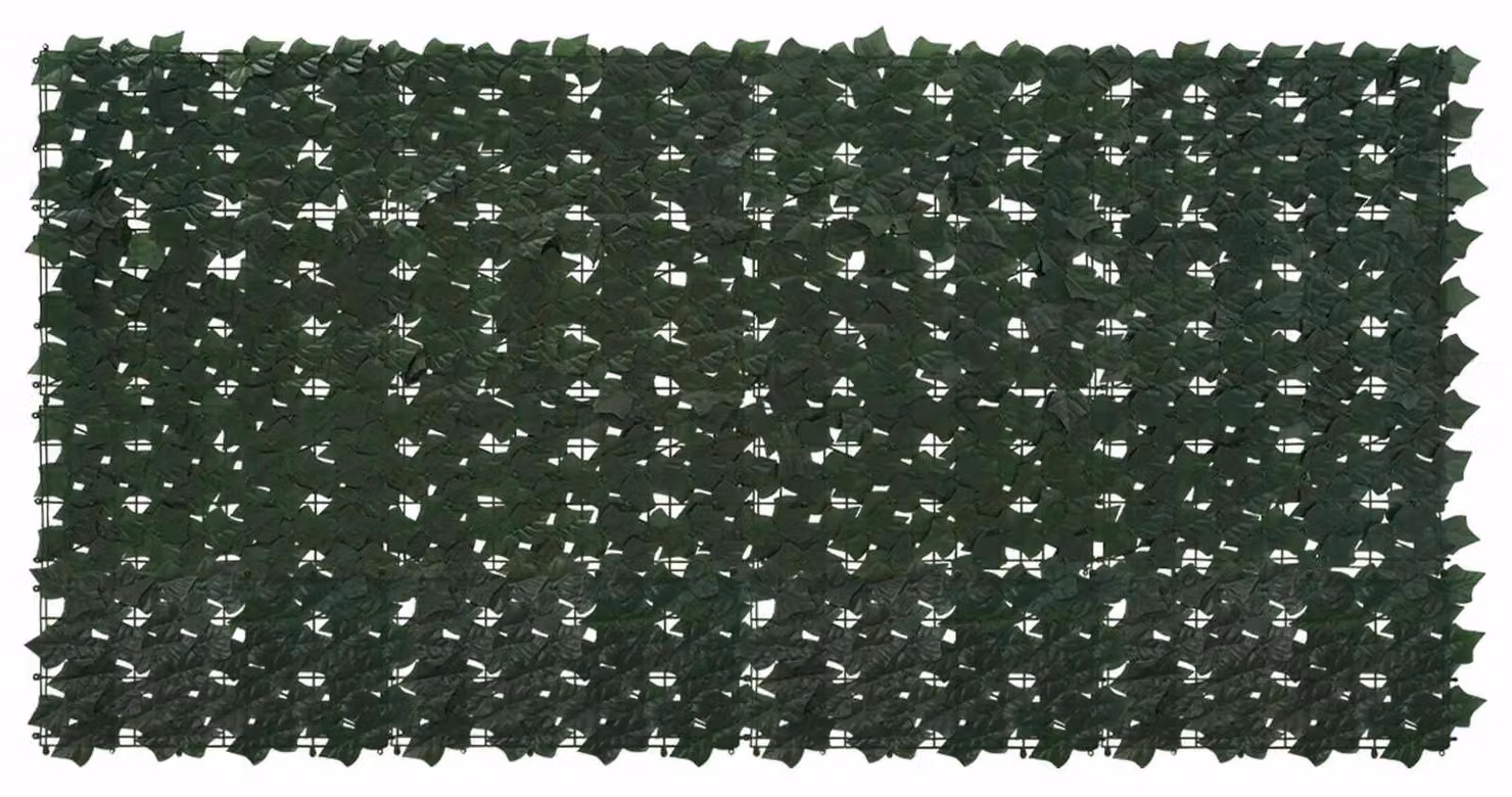 Schermo per balcone con foglie Verde Scuro 200 x 100 cm