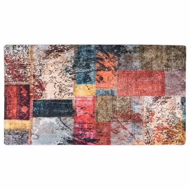 Tappeto per soggiorno Patchwork Multicolore Lavabile e Fonoassorbente L: 300 cm, P: 190 cm – 1