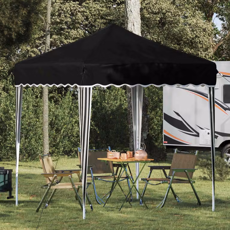 Maison Exclusive - Tenda pop-up per feste, 195 x 195 x 245 cm, colore nero, tessuto Oxford