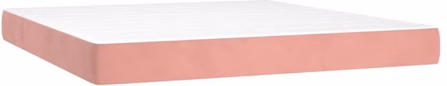 Materasso a Molle Insacchettate Rigidit¨¤ Media Rosa 160x220x20 cm in Velluto