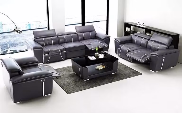 Sofagarnitur 321 Sitzer Set Design Sofa Polster Couchen Couch Modern Tisch