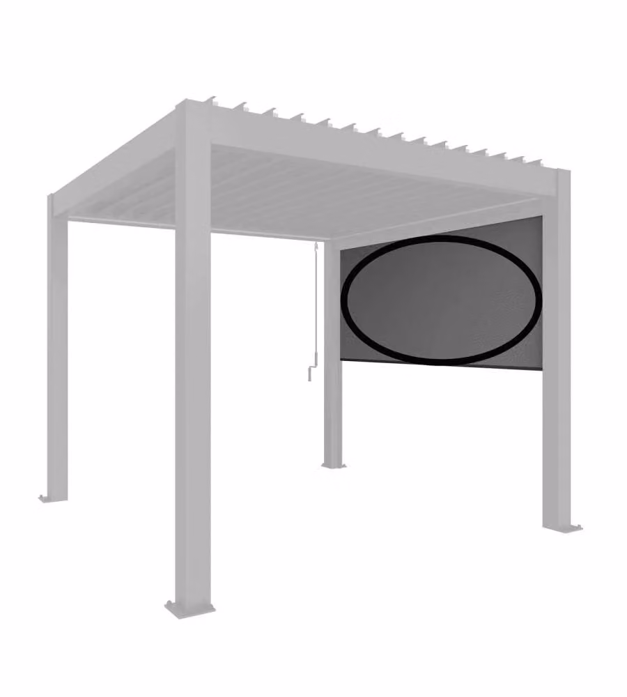 Biohort Tenda da Sole Elettrica Grigio Scuro per Pergola 364 x 235 cm