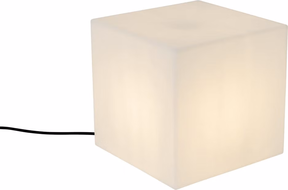 Lampada da esterno moderna, bianca, 30 cm, quadrata, IP44, Nura
