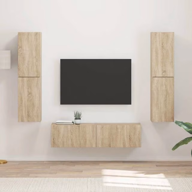 Set mobile TV 6 pz Rovere Sonoma Legno ingegnerizzato 3409125