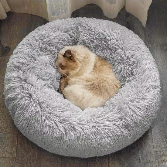 Cuccia morbida per animali domestici, resistente alla compressione, lavabile, 60 cm, grigio chiaro