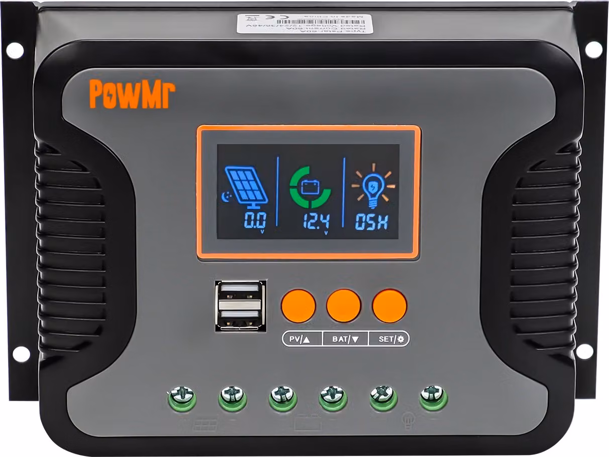 Regolatore di carica solare PWM, opzioni 30A, 60A, 80A, compatibilità multitensione, regolatore PWM 60A