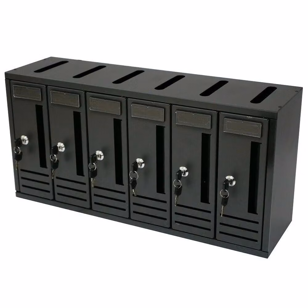 Cassetta postale condominiale Compo a 6 posti in acciaio colore antracite L: 62 cm, P: 18 cm, H: 30 cm – 2