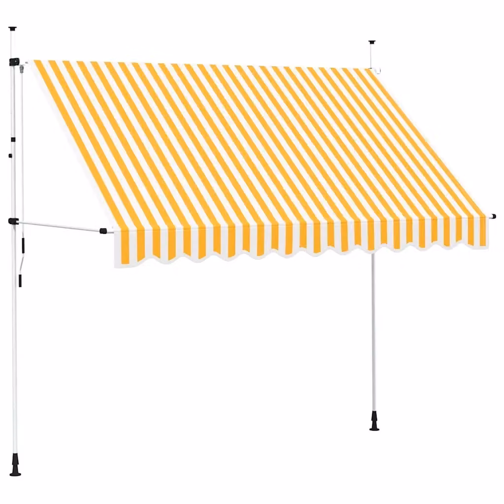 Tenda da sole retrattile manuale Videx a strisce arancione e bianco, L: 300 cm – 2