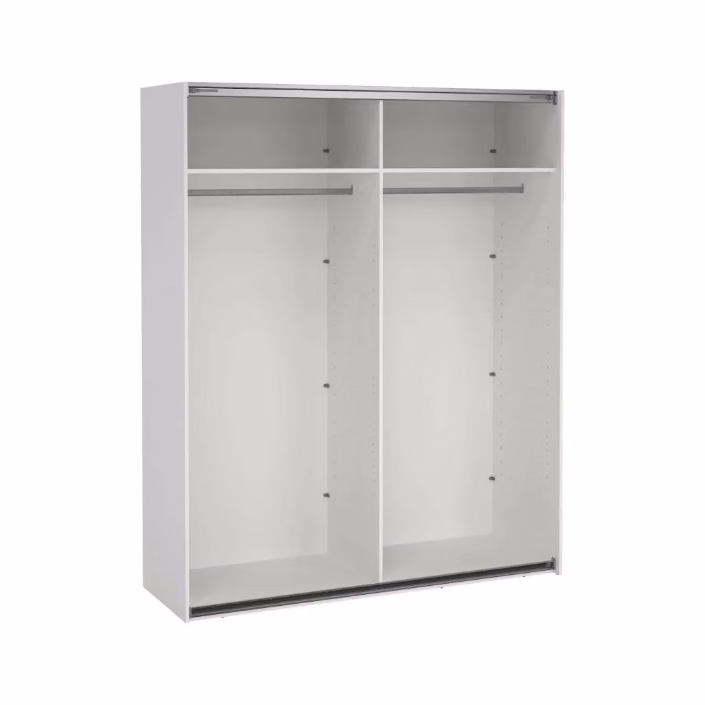 Armadio multifunzionale DMORA con ante scorrevoli, bianco, L: 179 cm, P: 62 cm, H: 220,4 cm – 2