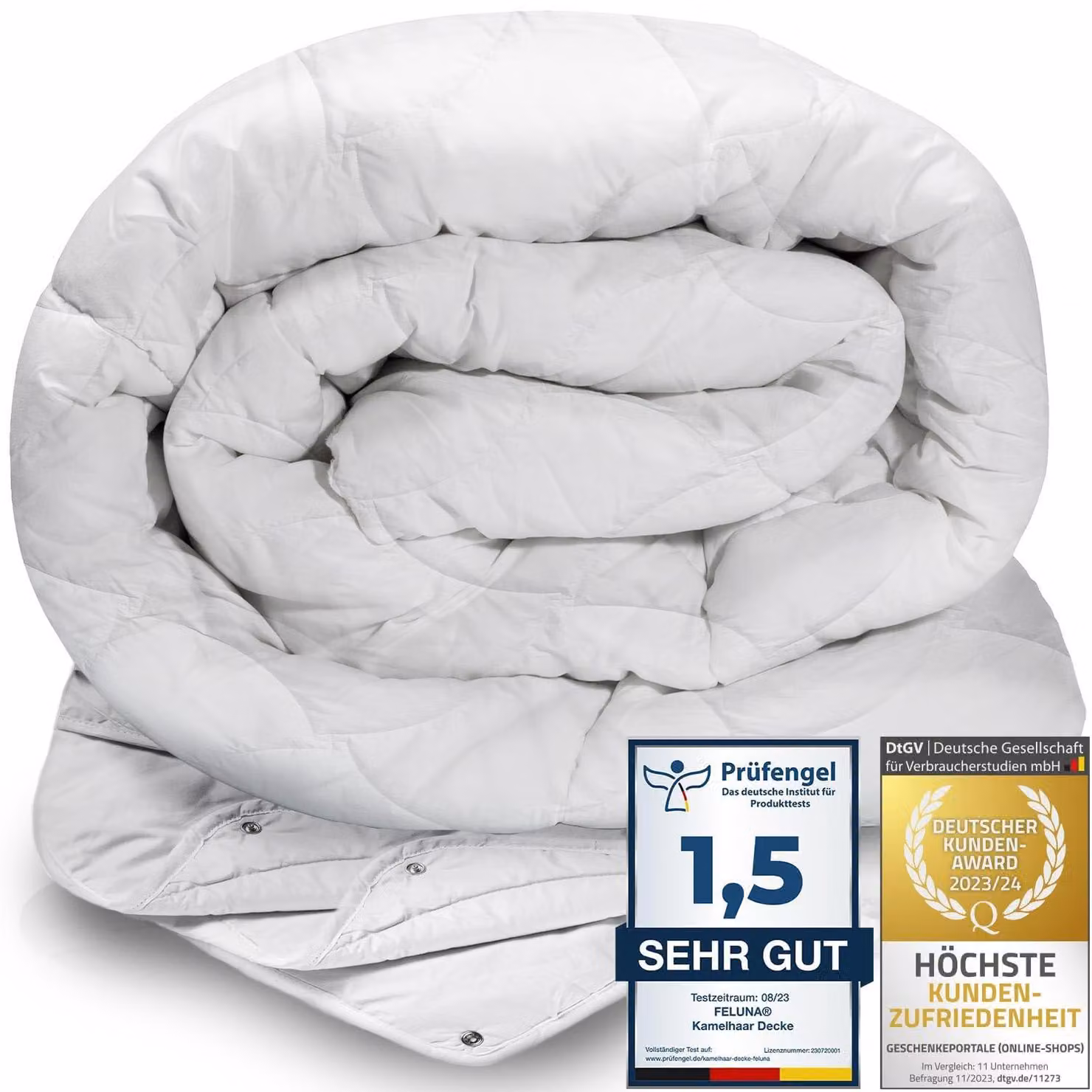 Copertura per letto "Kameelhaar", adatta a tutte le stagioni, imbottitura di 500 g/m², dimensioni 135x200 cm