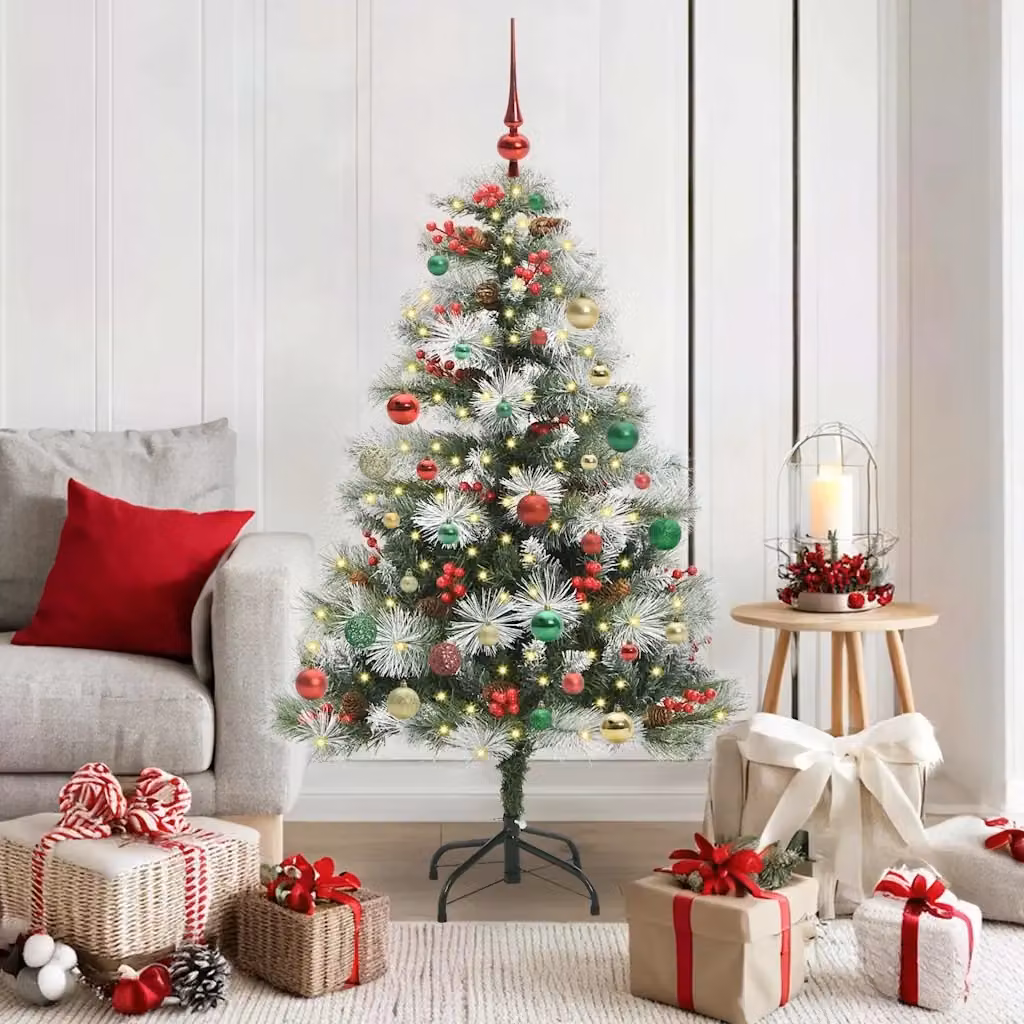 Albero di Natale da tavolo DESIGN IN Verde e Bianco, Altezza: 150 cm – 2
