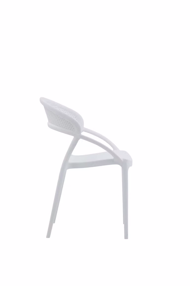 Set di 4 sedie design Mobili 2G in polipropilene e fibra di vetro bianco con braccioli L/P/H: 54 x 56 x 82 cm