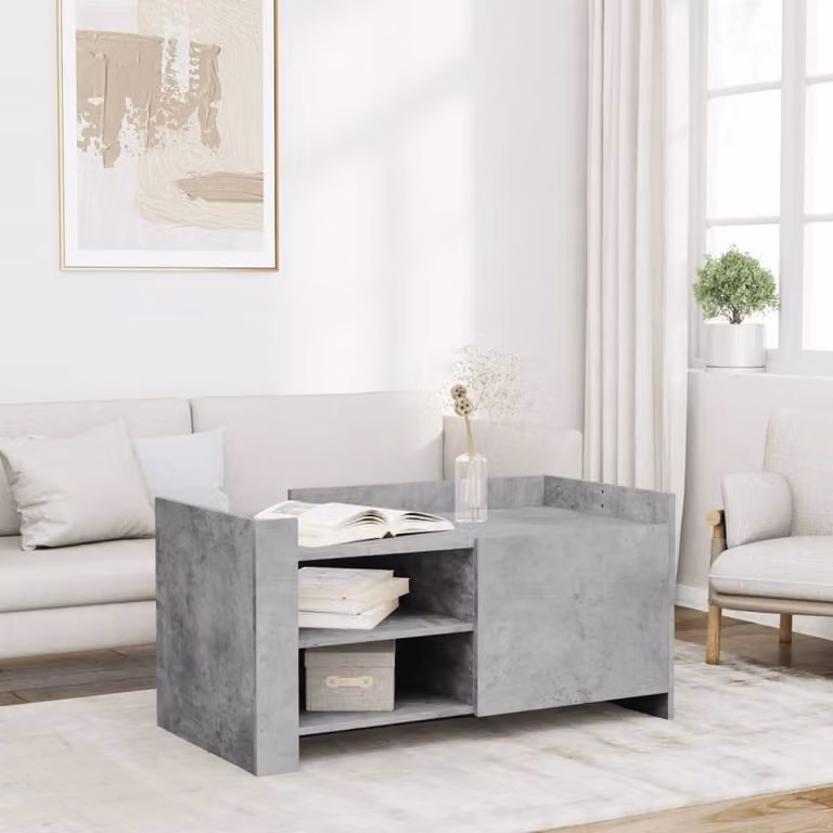 Maison Exclusive - Tavolino da salotto grigio cemento 100x50x50 cm Materiale ligneo